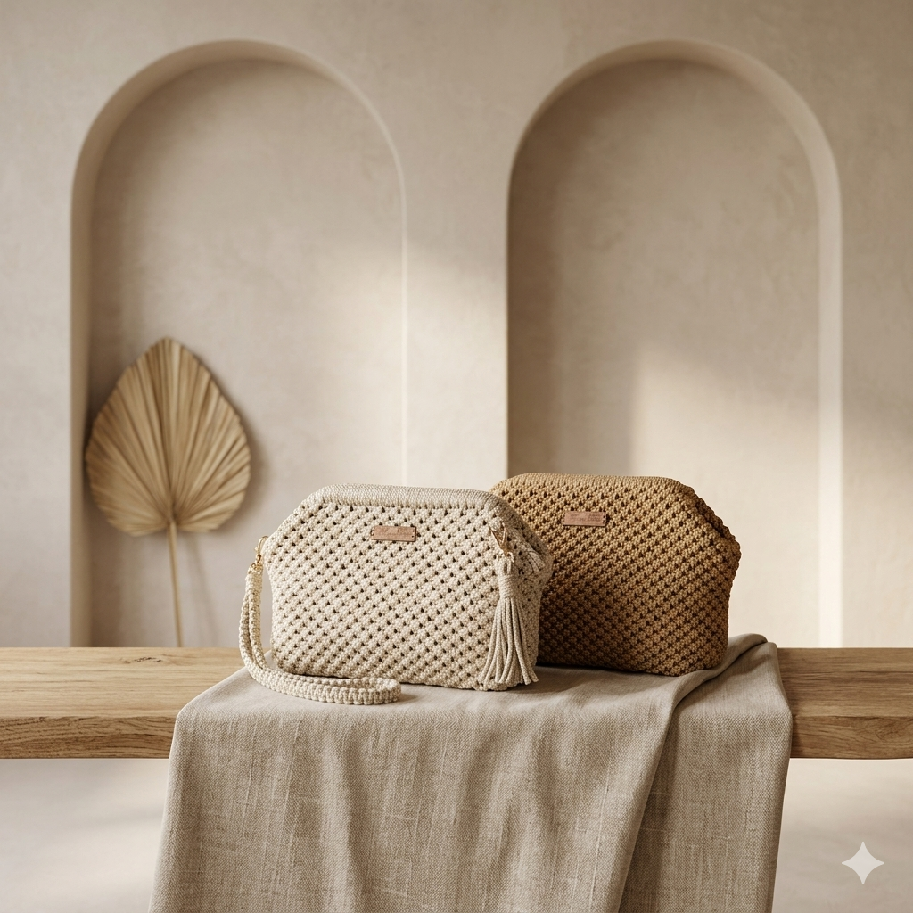 Duo Pochettes Ivoire & Caramel